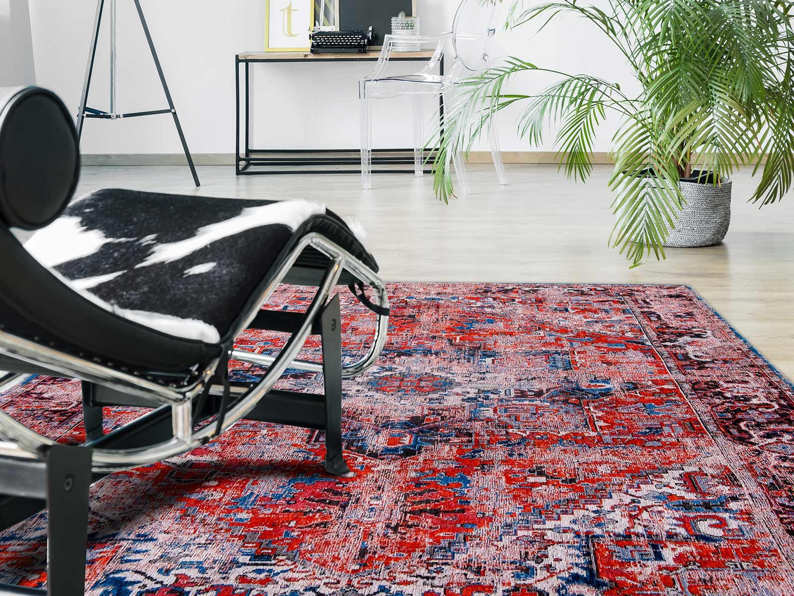 tapis Louis De Poortere LX8703 Antiquarian Antique Heriz Classic Brick interior