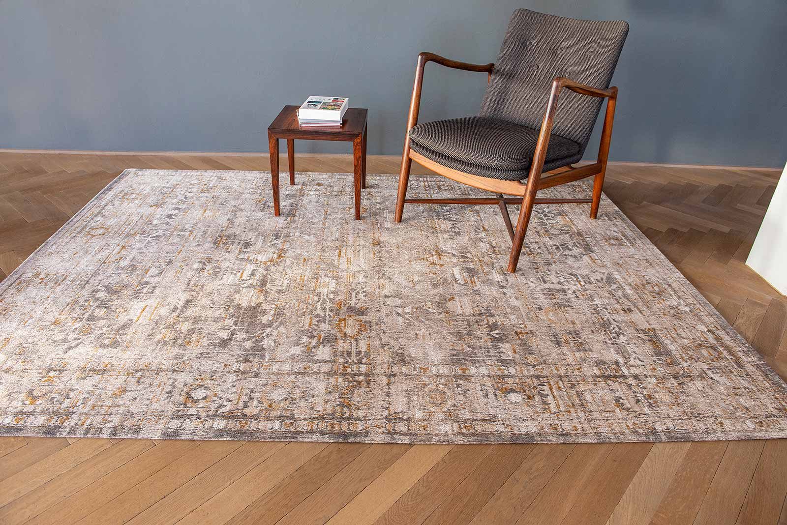 tapis Louis De Poortere LX 8884 Antiquarian Ushak Suleiman Grey interior