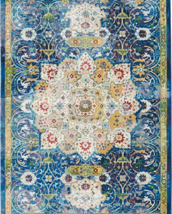 Nourison tapis Ankara Global ANR03 BLUE 5x8 099446456595 main