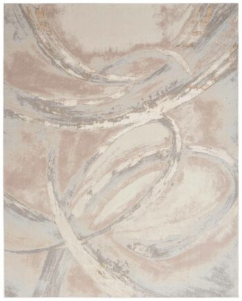 Nourison tapis Brush Strokes BSK01 BGEGY BEIGE GREY 8x10 099446898951