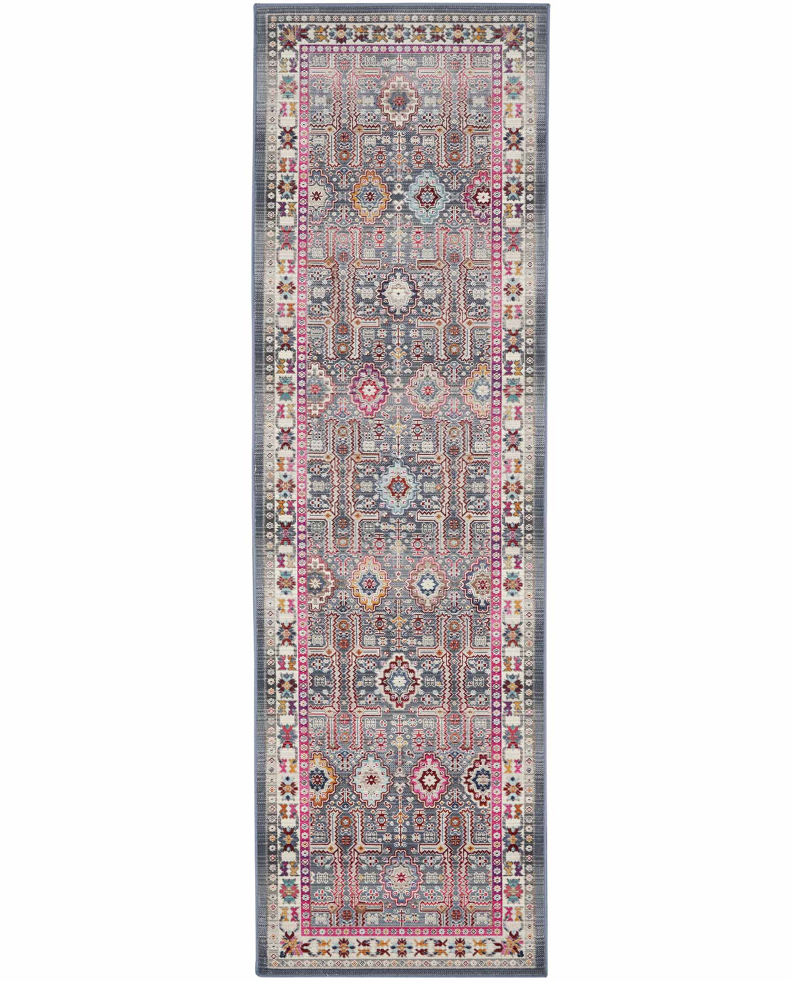Nourison tapis Vintage Kashan VKA05 GYMTC GREY MULTICOLOR 2x8 099446811813