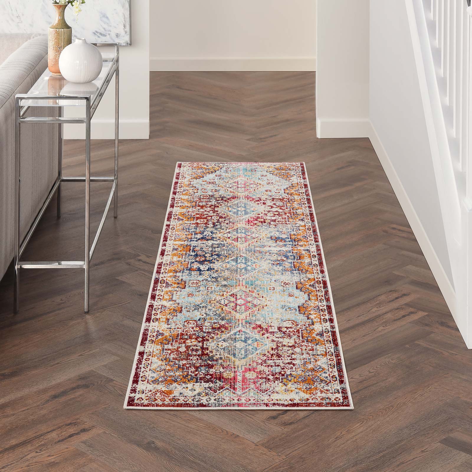 Nourison tapis Vintage Kashan VKA09 MULTI MULTICOLOR 2X8 099446852380 interior