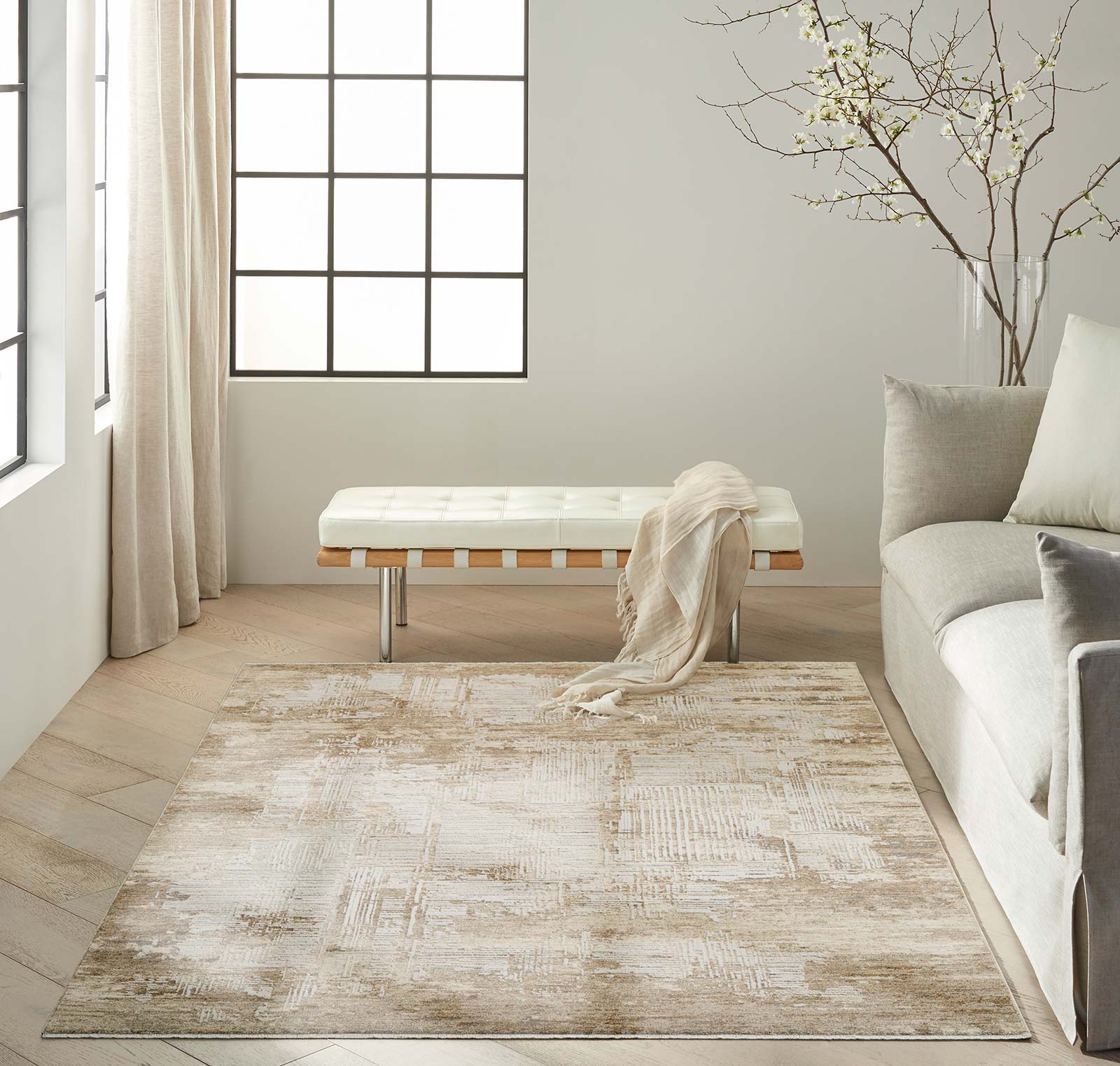 Calvin Klein tapis Summit CK078 SUM02 MOCIV MOCHA IVORY 5x8 841491143179 interior 3