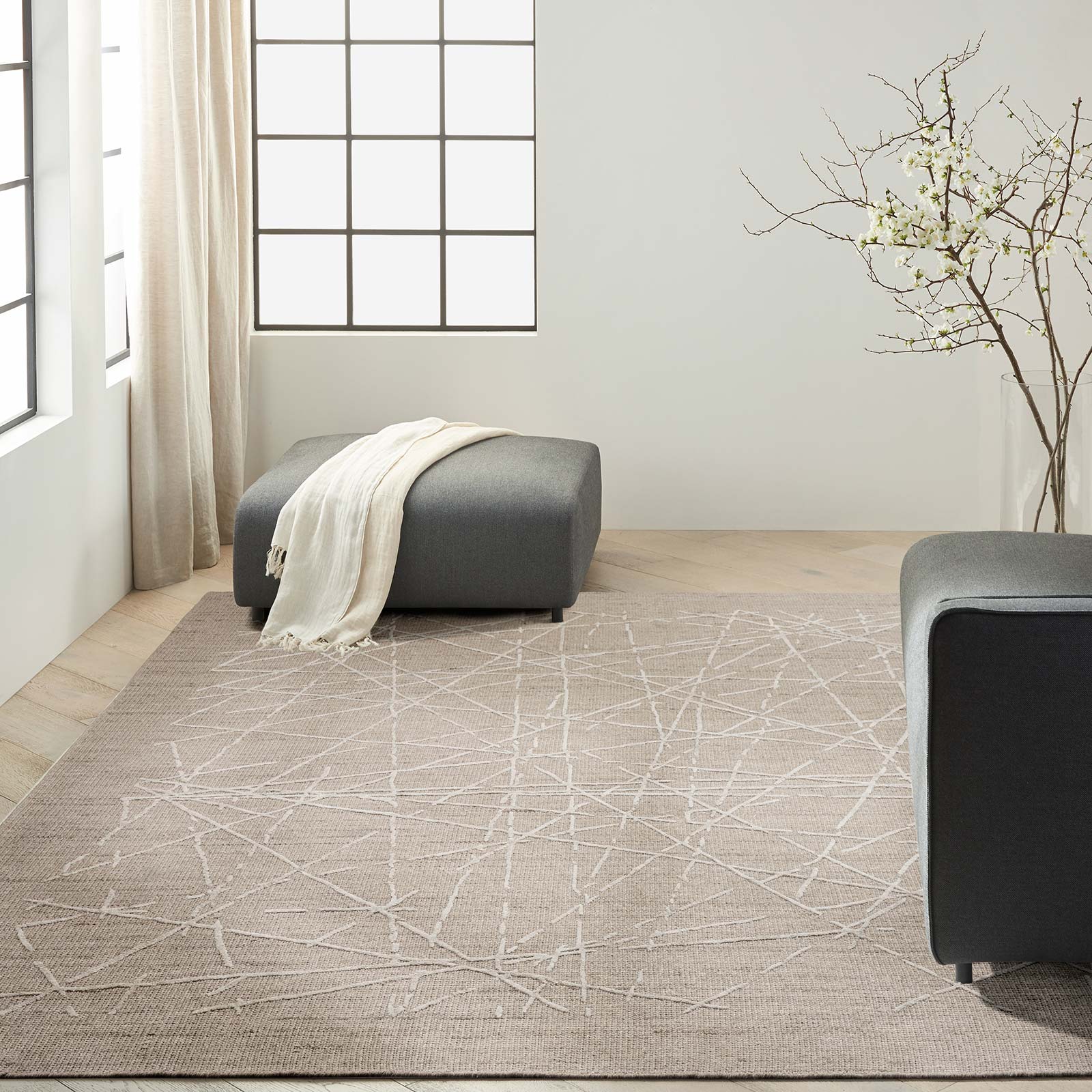 Calvin Klein tapis Wander CK044 WND01 TAUPE 10x14 099446957139 interior 3