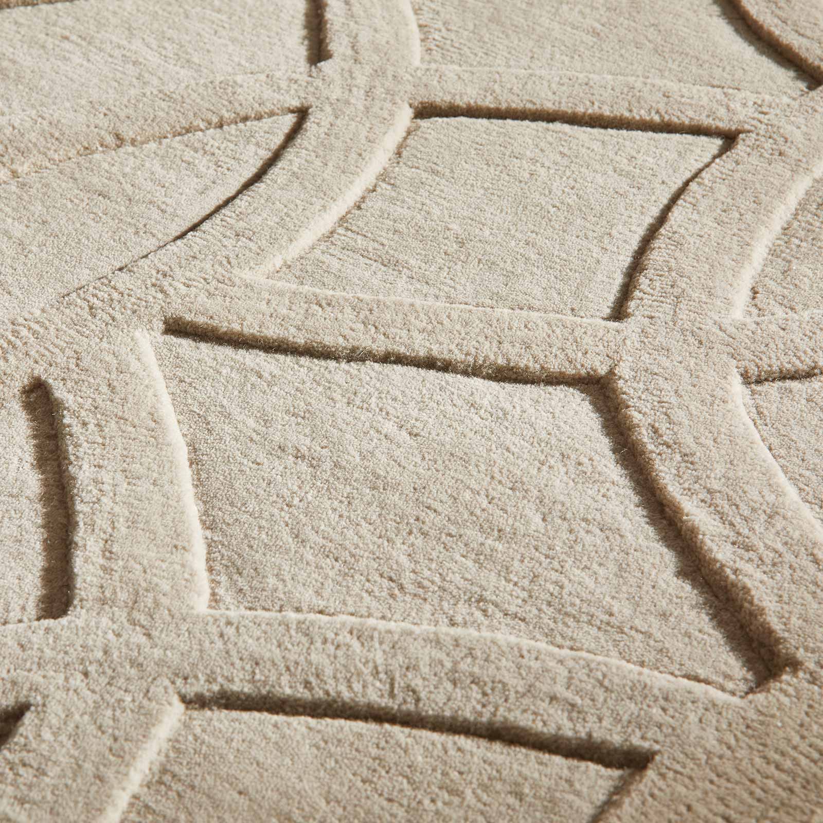 Concept Looms tapis Priory PR 101 CIRCLES TAUPE pile