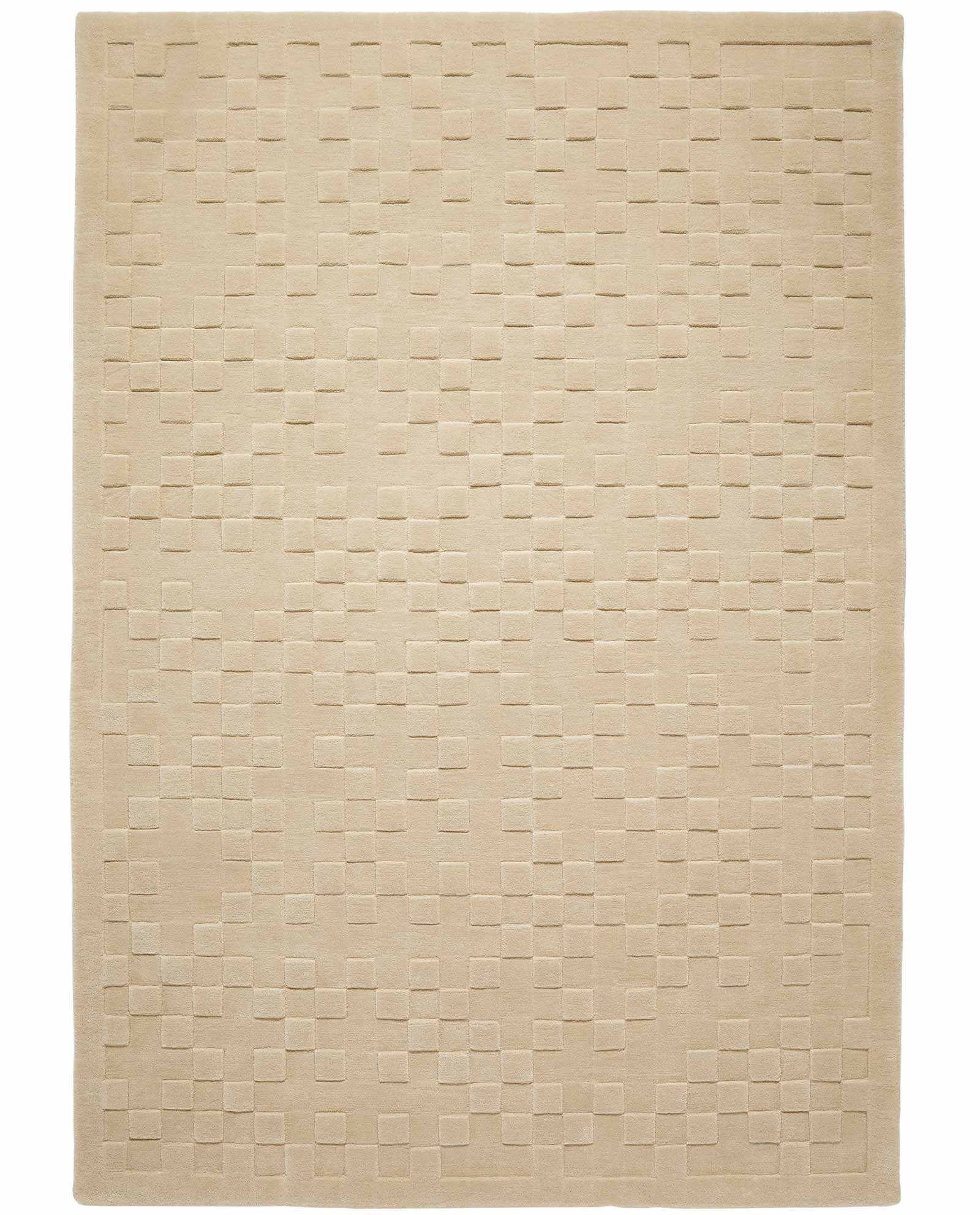 Concept Looms tapis Priory PR 102 SQUARES BEIGE frontal