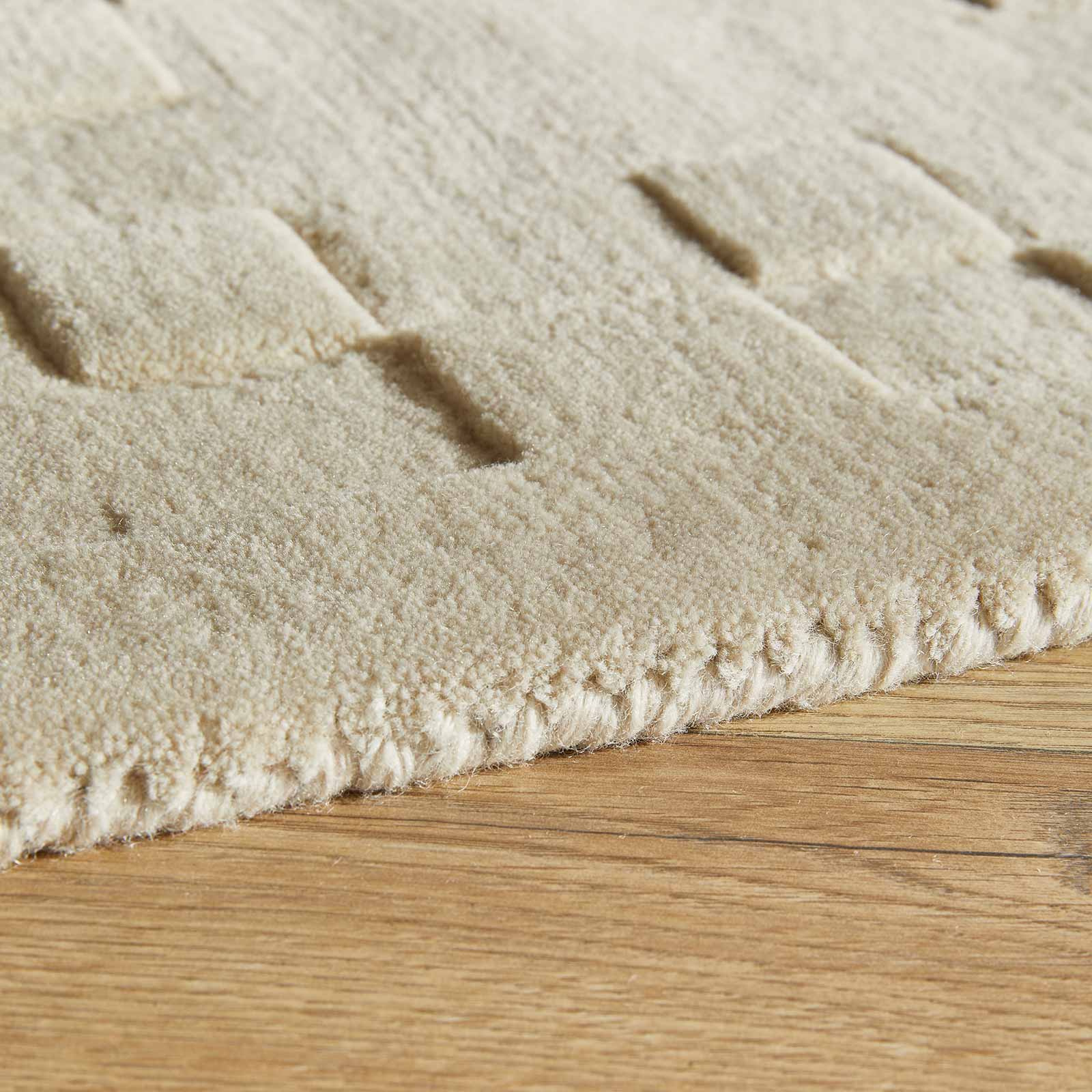 Concept Looms tapis Priory PR 102 SQUARES IVORY border