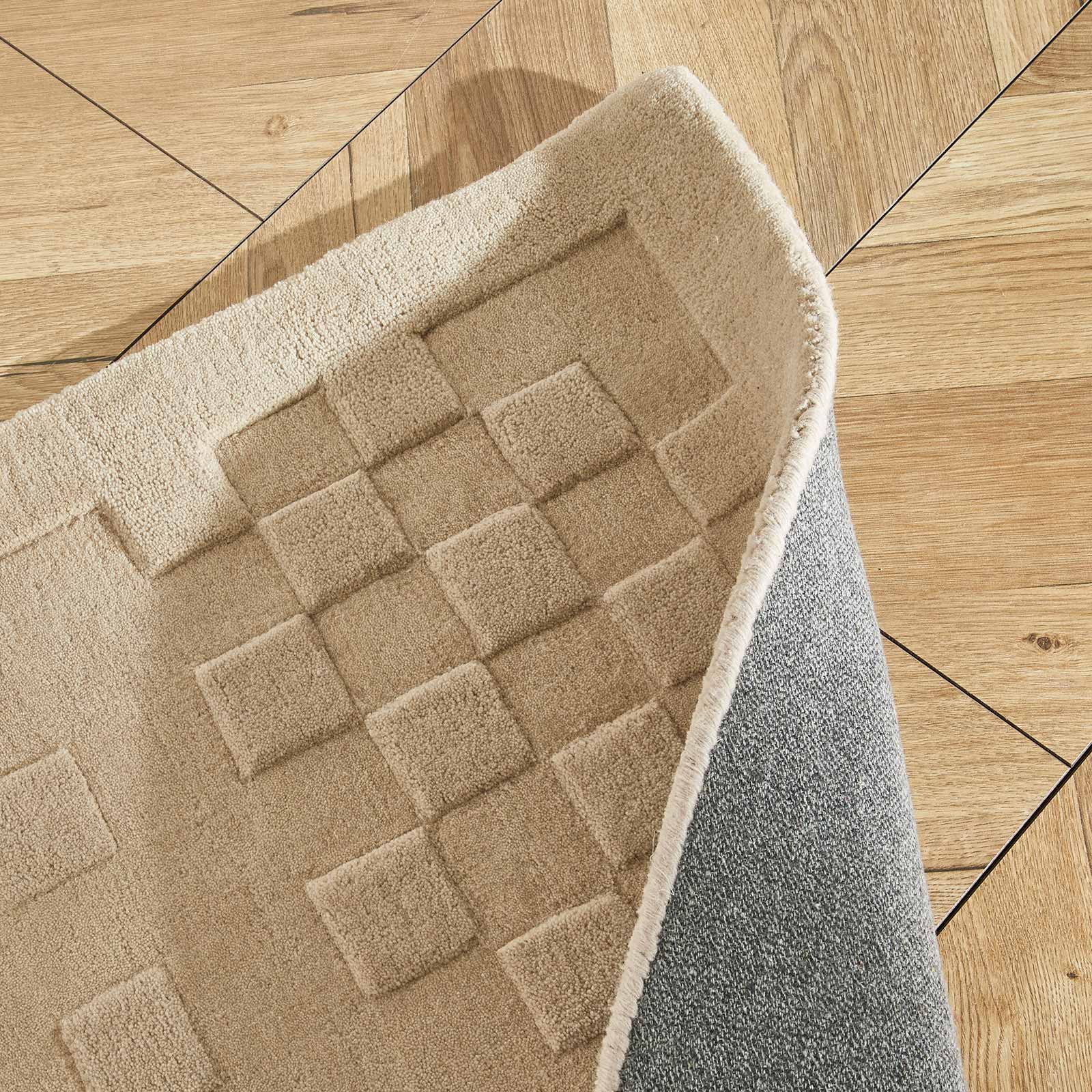 Concept Looms tapis Priory PR 102 SQUARES TAUPE corner