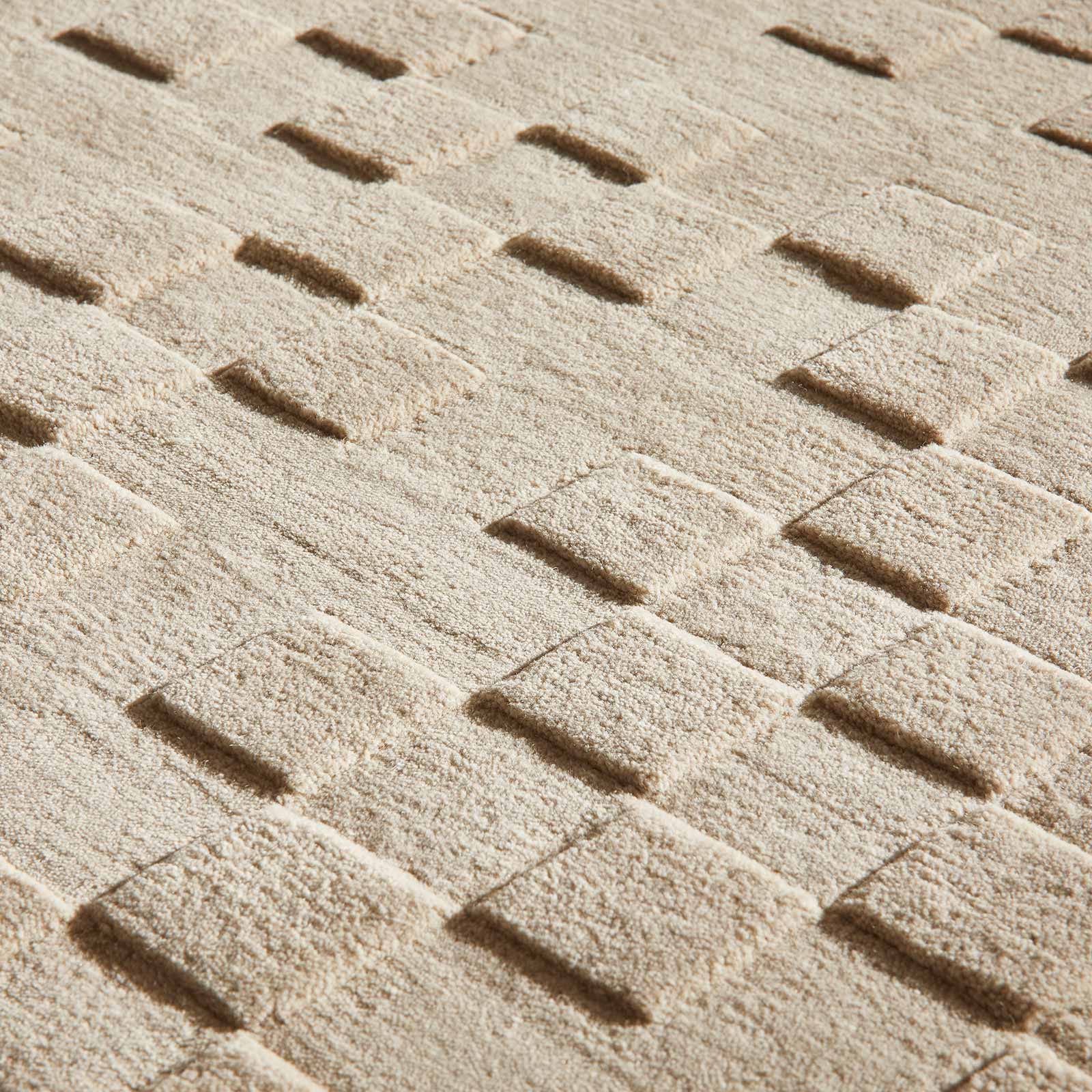 Concept Looms tapis Priory PR 102 SQUARES TAUPE pile