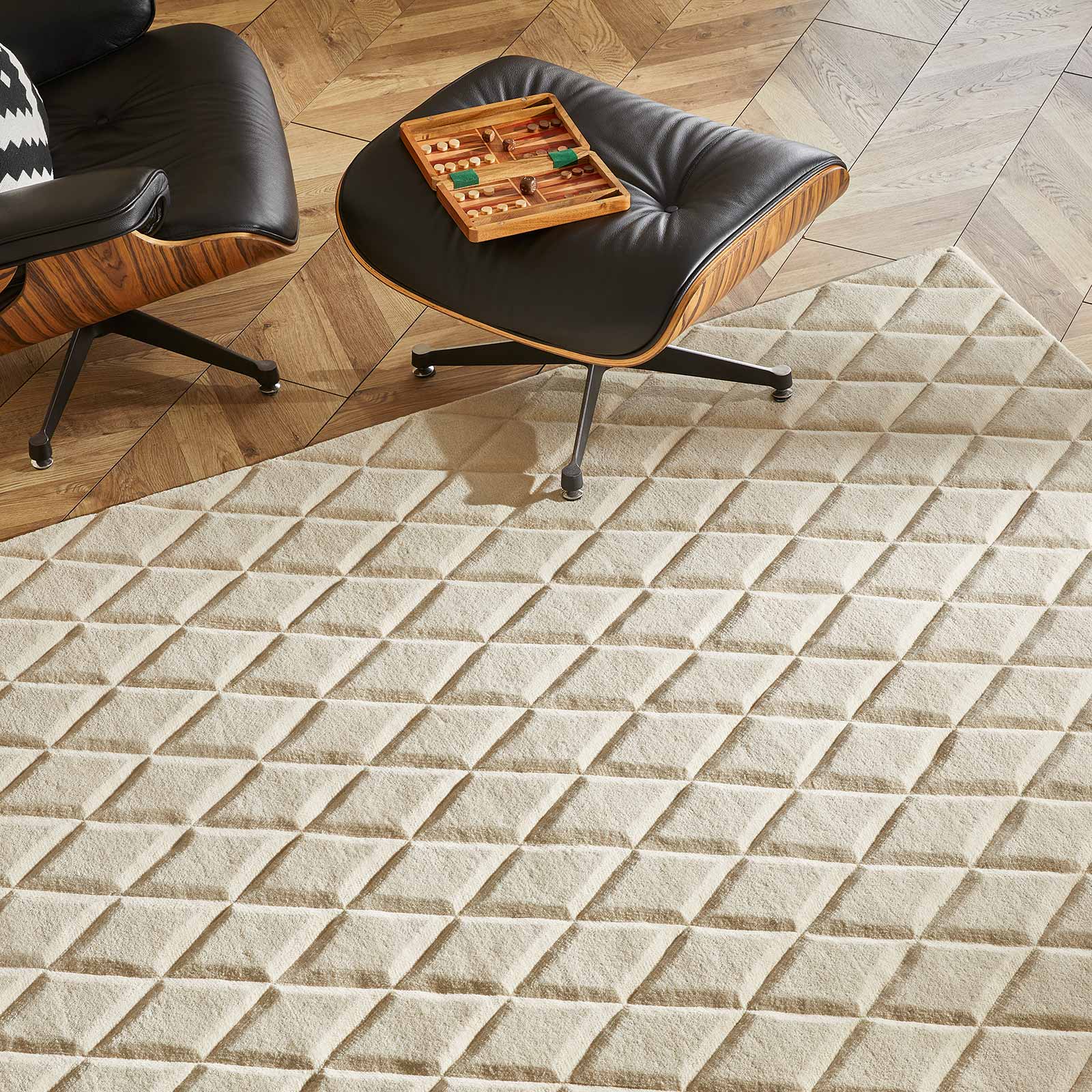 Concept Looms tapis Priory PR 103 DIAMONDS IVORY zoom