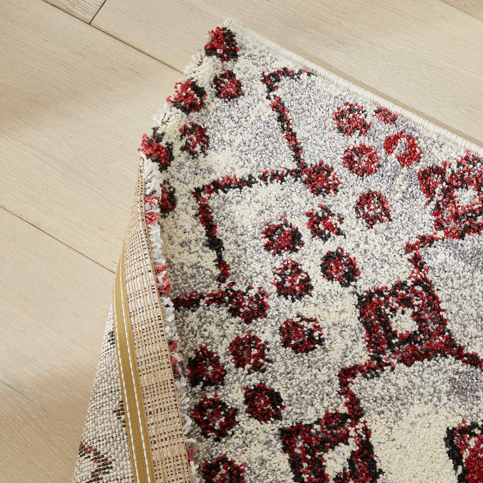 Concept Looms tapis Somerset SOM104 WHITE TERRACOTA fold