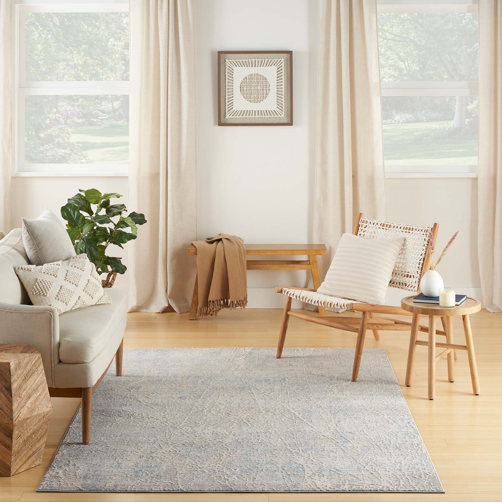 Nourison tapis Exhale EXL02 BGEBL BEIGE BLUE 5x7 099446954879 interior 3