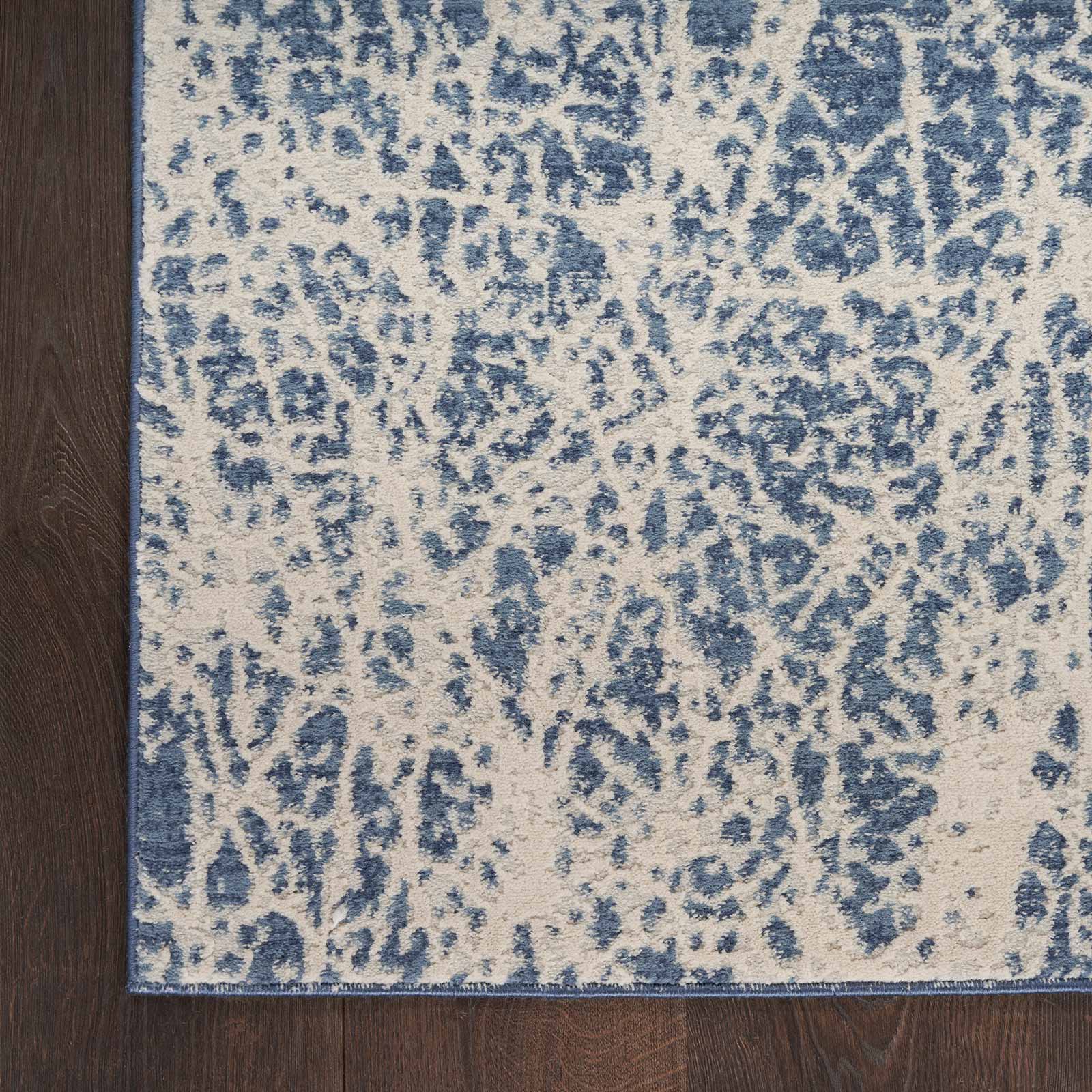 Nourison tapis Exhale EXL02 NAVIV NAVY IVORY 5x7 099446954916 corner