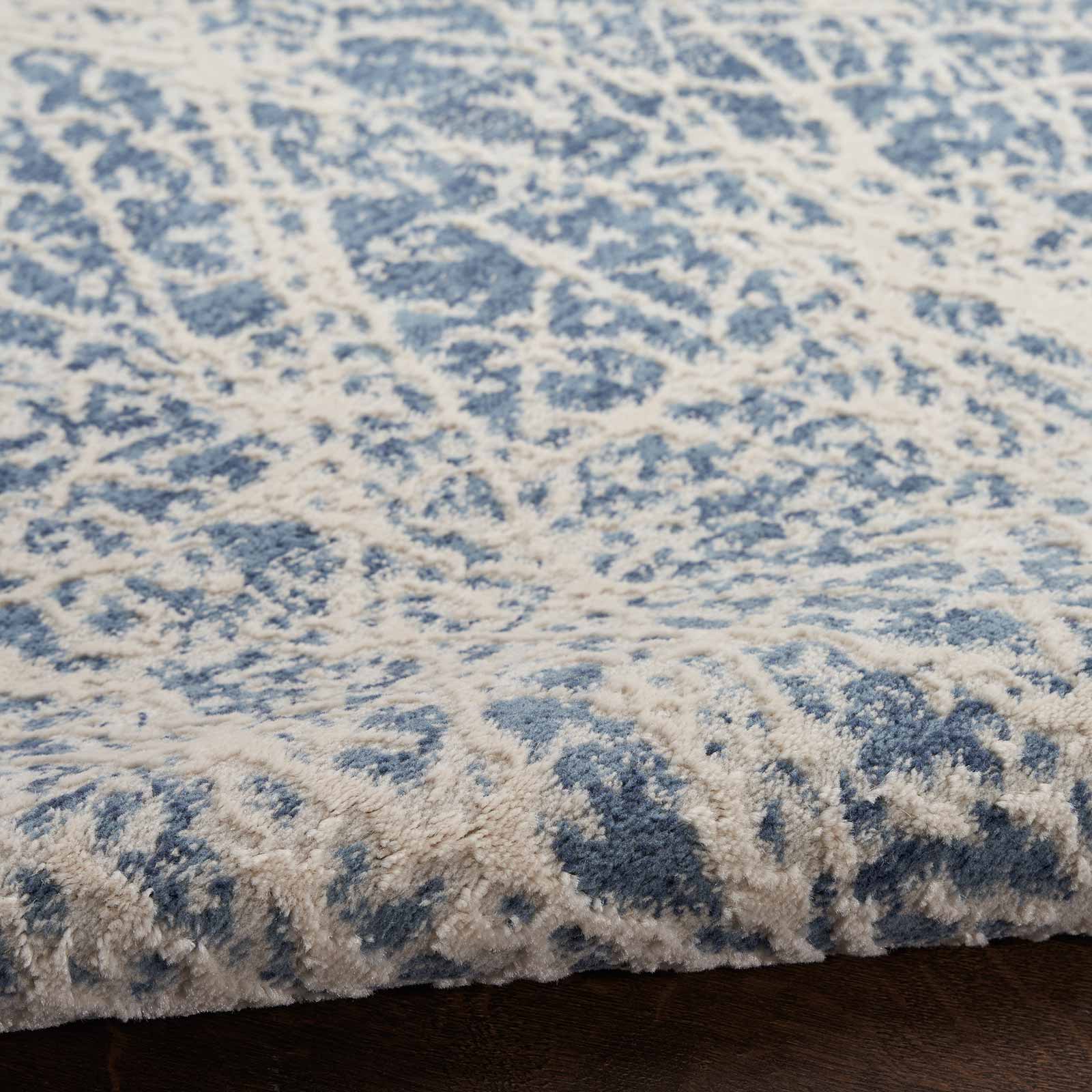 Nourison tapis Exhale EXL02 NAVIV NAVY IVORY 5x7 099446954916 texture 1