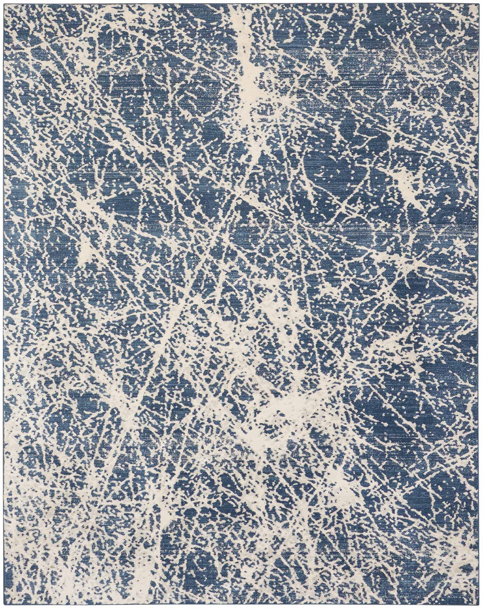 Nourison tapis Exhale EXL02 NAVIV NAVY IVORY 8x10 099446955258