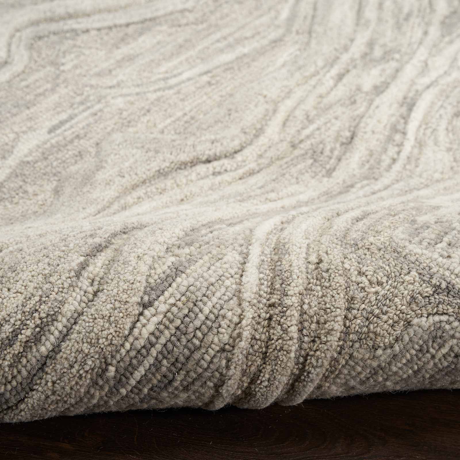 Nourison tapis Graceful GRU01 GREY 5x7 099446939173 texture 1