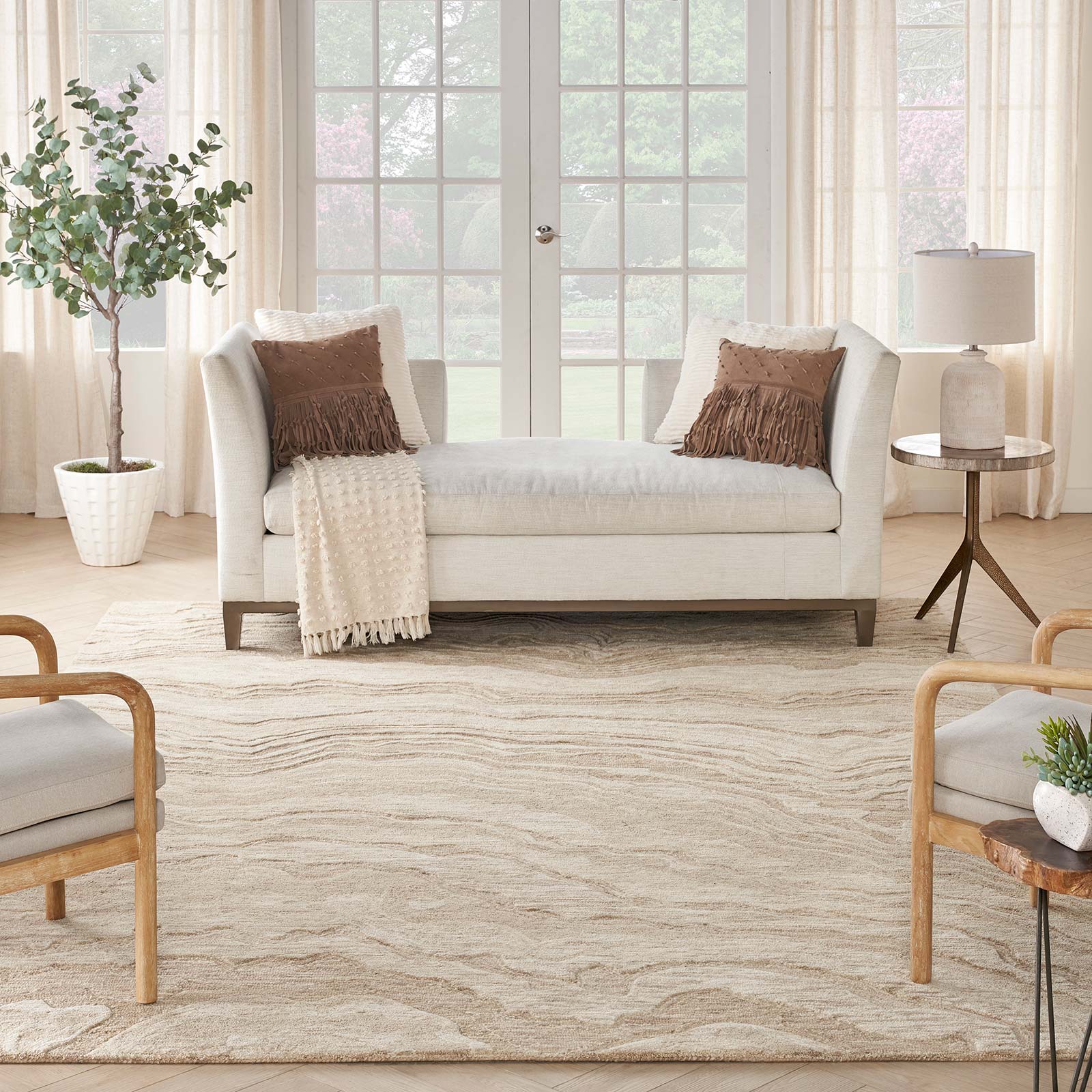 Nourison tapis Graceful GRU01 TAUPE 9x12 099446939296 interior 3