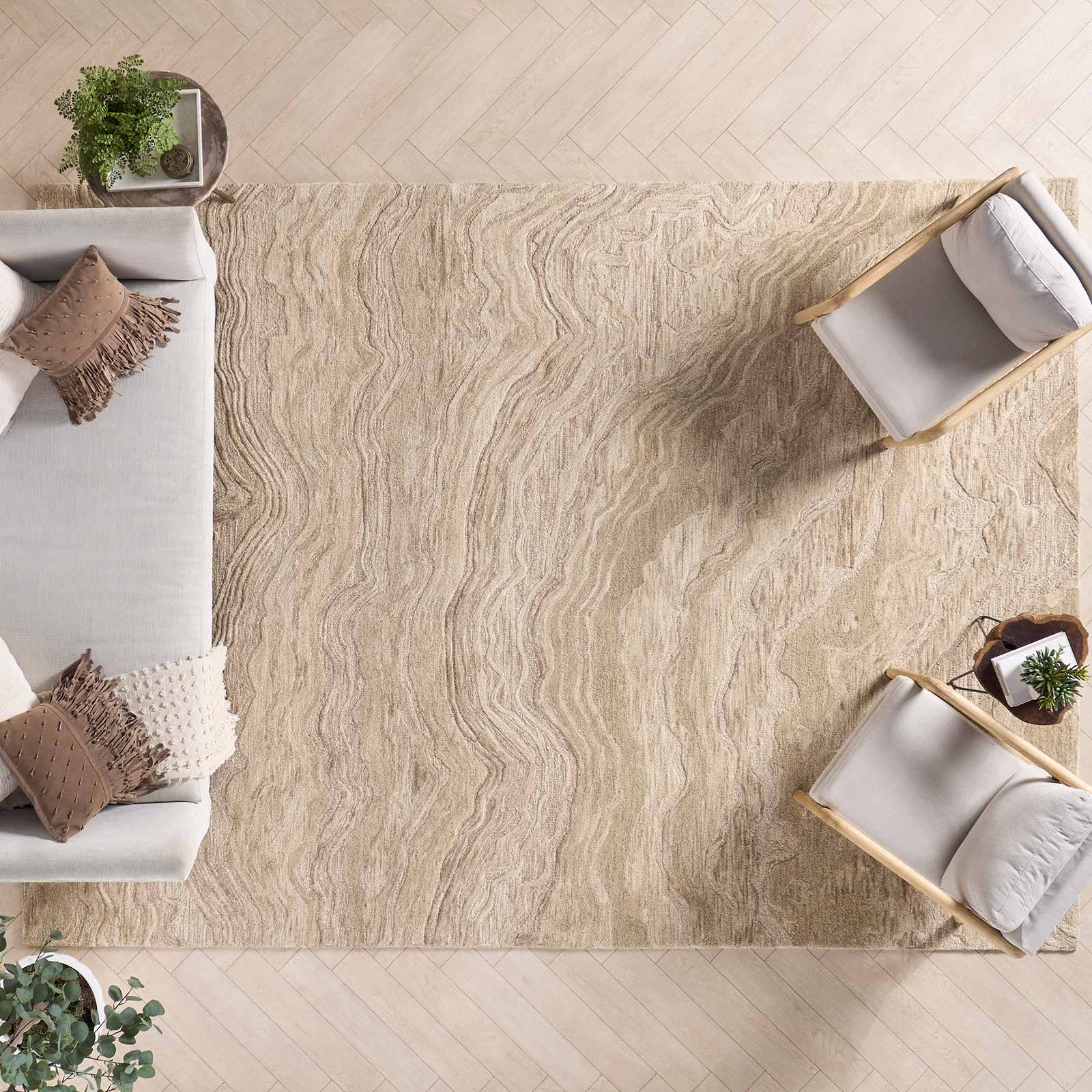 Nourison tapis Graceful GRU01 TAUPE 9x12 099446939296 interior 4