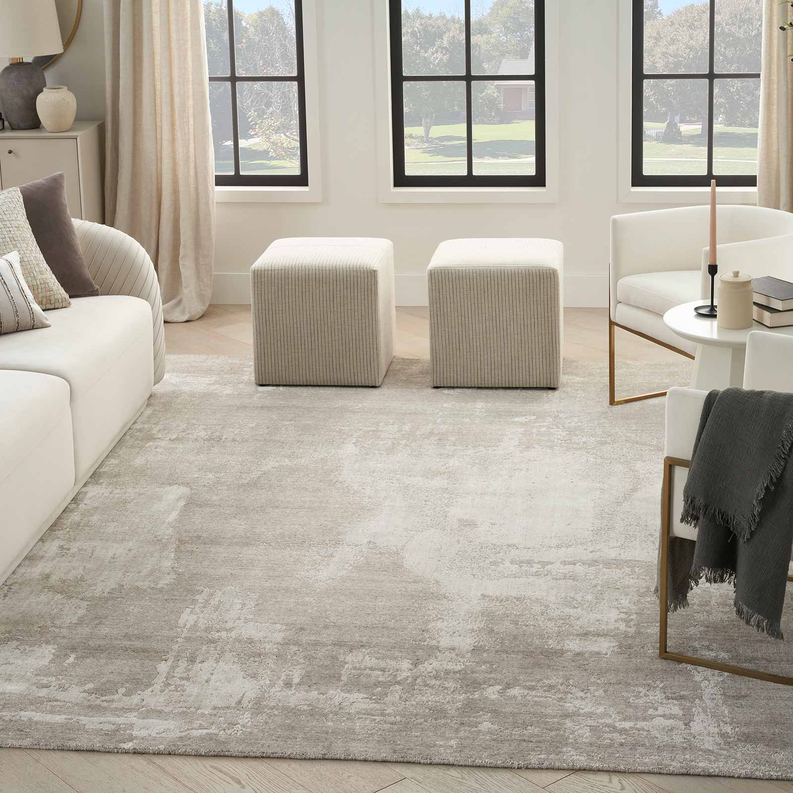 Nourison tapis Harmony HAY06 SILGY SILVER GREY 8x10 099446936431 interior 1
