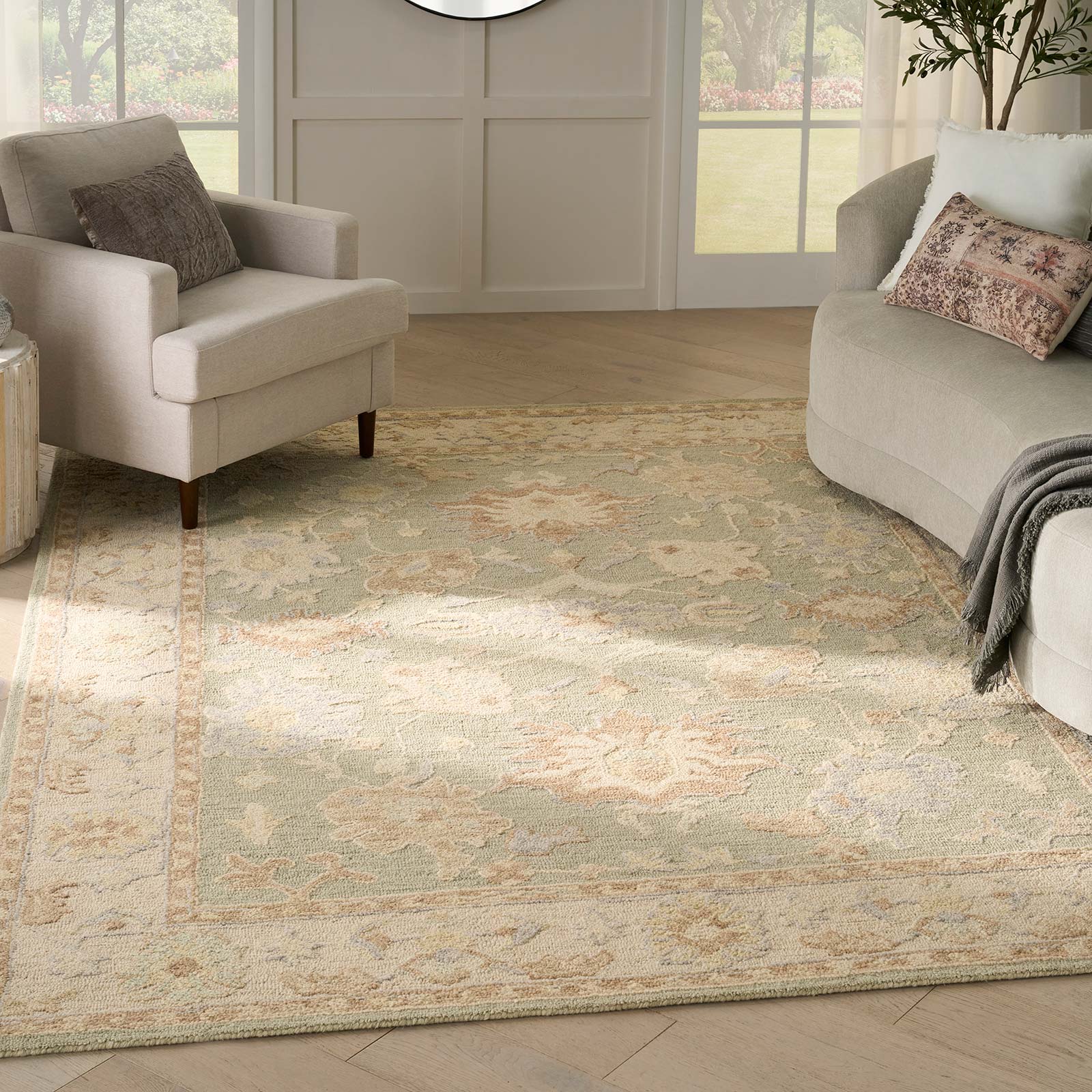 Nourison tapis Maison MSO05 SAGIV SAGE IVORY 8x10 0841491129326 interior 1