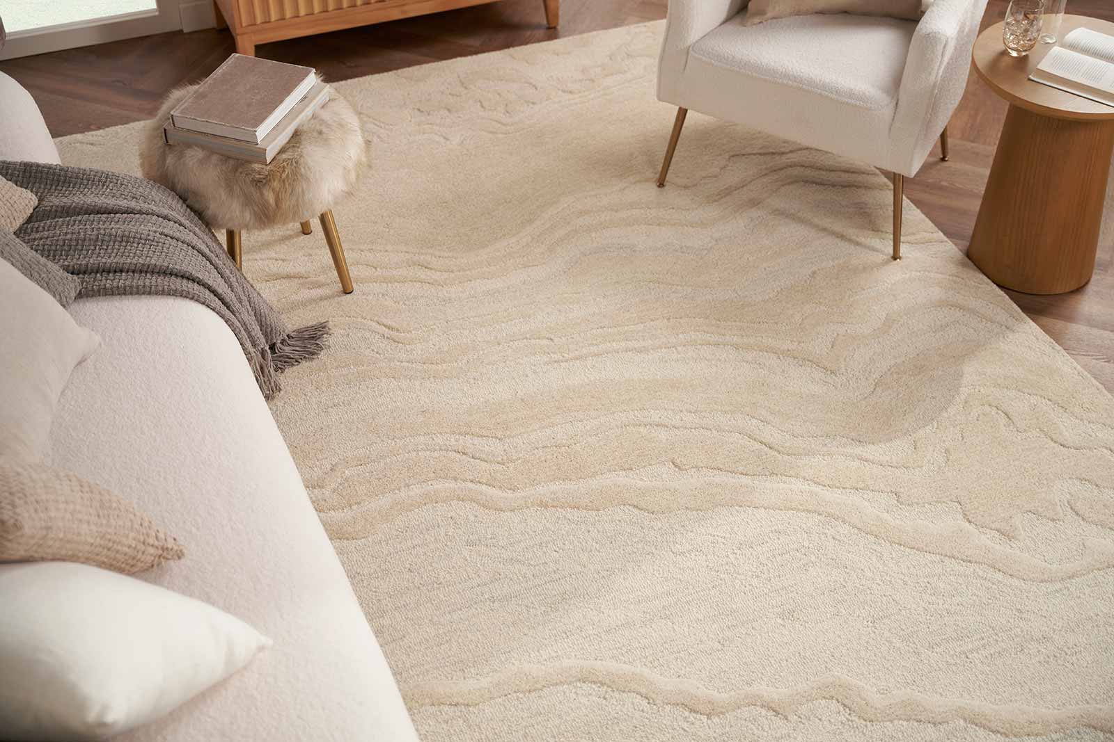 Nourison tapis SOCIAL Graceful GRU01 IVORY 9x12 099446939241 2X3 1049