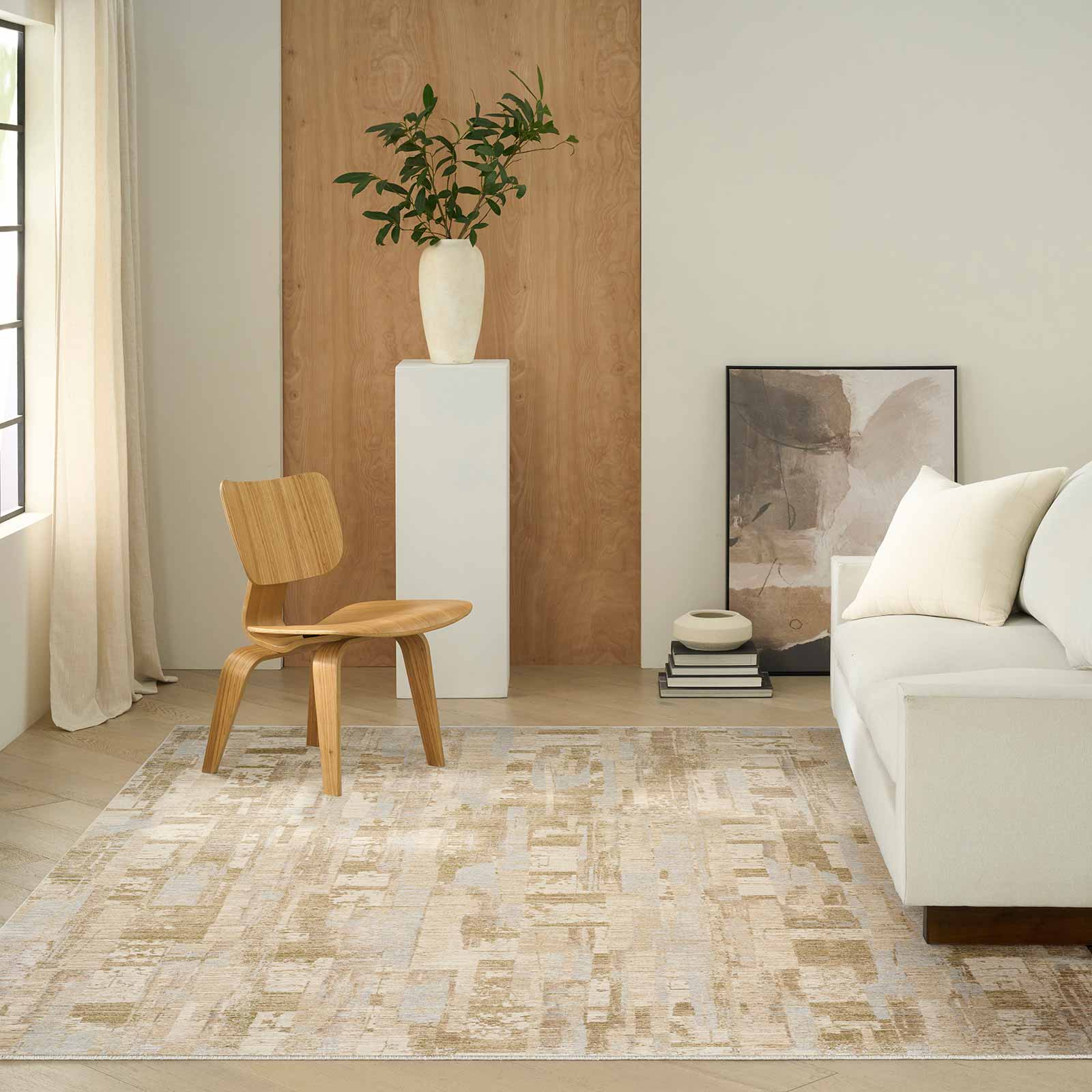 Calvin Klein tapis Drift CK089 DRF04 BGEGY BEIGE GREY 8x10 841491197721 ROOM 3