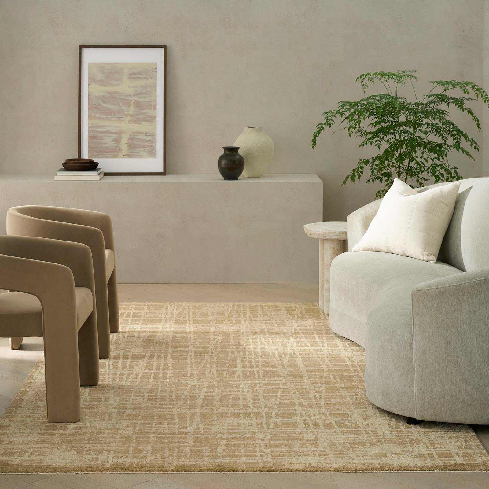 Calvin Klein tapis Latitude CK090 LTD01 TAUPE 5x8 841491193921 ROOM 3